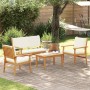 Conjunto de sofás de jardín 4 pcs Marrón 120 x 65,5 x 79 cm en Sofás de exterior | Comprar online en Foru.es