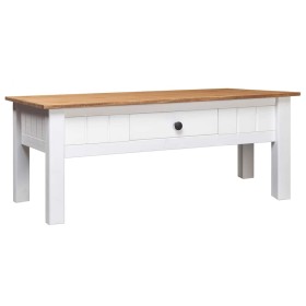 Mesa de centro madera de pino estilo Panamá blanco 100x60x45 cm en Mesas de centro | Comprar online en Foru.es