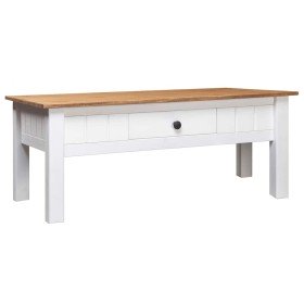 Mesa de centro madera de pino estilo Panamá blanco 100x60x45 cm en Mesas de centro | Comprar online en Foru.es