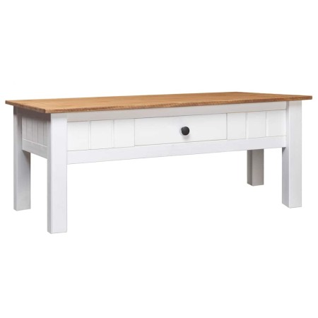 Mesa de centro madera de pino estilo Panamá blanco 100x60x45 cm en Mesas de centro | Comprar online en Foru.es