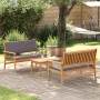 Conjunto de sofás de jardín 3 pcs Marrón 120 x 65,5 x 79 cm en Sofás de exterior | Comprar online en Foru.es