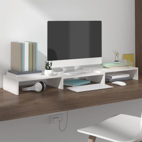 Soporte de monitor madera maciza de pino blanco 80x24x10,5 cm de vidaXL, Muebles TV - Ref: Foro24-813940, Precio: 33,57 €, De...