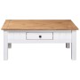 Mesa de centro madera de pino estilo Panamá blanco 100x60x45 cm en Mesas de centro | Comprar online en Foru.es
