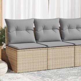 Set sofás jardín y cojines 2 pzas ratán sintético acacia beige en Conjuntos de jardín | Comprar online en Foru.es