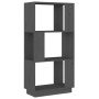 Estantería/divisor de espacios madera de pino gris 51x25x101 cm de vidaXL, Librerías y estanterías - Ref: Foro24-814036, Prec...