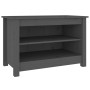 Banco zapatero madera de pino maciza gris 70x38x45,5 cm de vidaXL, Zapateros y organizadores de calzado - Ref: Foro24-813771,...