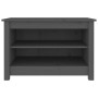Banco zapatero madera de pino maciza gris 70x38x45,5 cm de vidaXL, Zapateros y organizadores de calzado - Ref: Foro24-813771,...