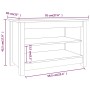Banco zapatero madera de pino maciza gris 70x38x45,5 cm de vidaXL, Zapateros y organizadores de calzado - Ref: Foro24-813771,...