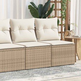 Set sofás jardín y cojines 2 pzas ratán sintético acacia beige en Conjuntos de jardín | Comprar online en Foru.es