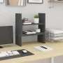 Soporte para monitor madera maciza pino gris (39-72)x17x43 cm de vidaXL, Bases y elevadores para ordenadores - Ref: Foro24-81...