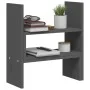 Soporte para monitor madera maciza pino gris (39-72)x17x43 cm de vidaXL, Bases y elevadores para ordenadores - Ref: Foro24-81...