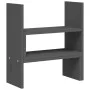 Soporte para monitor madera maciza pino gris (39-72)x17x43 cm de vidaXL, Bases y elevadores para ordenadores - Ref: Foro24-81...