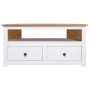 Mueble esquinero TV madera pino estilo Panamá blanco 93x49x49cm en Muebles TV | Comprar online en Foru.es