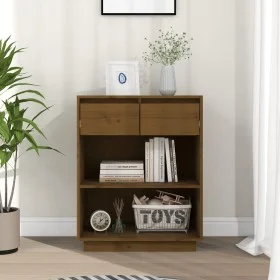Mesa consola de madera maciza de pino marrón miel 60x34x75 cm de vidaXL, Aparadores - Ref: Foro24-813837, Precio: 65,59 €, De...