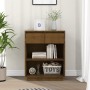 Mesa consola de madera maciza de pino marrón miel 60x34x75 cm de vidaXL, Aparadores - Ref: Foro24-813837, Precio: 66,34 €, De...