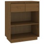 Mesa consola de madera maciza de pino marrón miel 60x34x75 cm de vidaXL, Aparadores - Ref: Foro24-813837, Precio: 66,34 €, De...