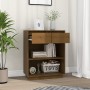 Mesa consola de madera maciza de pino marrón miel 60x34x75 cm de vidaXL, Aparadores - Ref: Foro24-813837, Precio: 66,34 €, De...