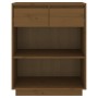 Mesa consola de madera maciza de pino marrón miel 60x34x75 cm de vidaXL, Aparadores - Ref: Foro24-813837, Precio: 66,34 €, De...