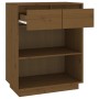 Mesa consola de madera maciza de pino marrón miel 60x34x75 cm de vidaXL, Aparadores - Ref: Foro24-813837, Precio: 66,34 €, De...