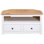 Mueble esquinero TV madera pino estilo Panamá blanco 93x49x49cm en Muebles TV | Comprar online en Foru.es