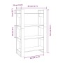Estantería/divisor de espacios madera maciza pino 80x35x125 cm de vidaXL, Librerías y estanterías - Ref: Foro24-813904, Preci...