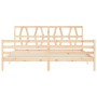 Estructura de cama con cabecero madera maciza 200x200 cm de vidaXL, Camas y somieres - Ref: Foro24-3194396, Precio: 145,26 €,...