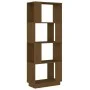 Estantería/divisor espacios madera pino marrón miel 51x25x132cm de vidaXL, Librerías y estanterías - Ref: Foro24-814042, Prec...