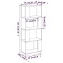 Estantería/divisor espacios madera pino marrón miel 51x25x132cm de vidaXL, Librerías y estanterías - Ref: Foro24-814042, Prec...