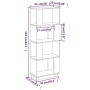 Estantería/divisor espacios madera pino marrón miel 51x25x132cm de vidaXL, Librerías y estanterías - Ref: Foro24-814042, Prec...