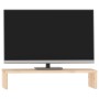 Soporte para monitor madera maciza de pino 50x27x10 cm de vidaXL, Bases y elevadores para ordenadores - Ref: Foro24-813944, P...
