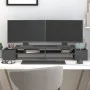 Soporte para monitor madera maciza de pino gris 100x27,5x15 cm de vidaXL, Bases y elevadores para ordenadores - Ref: Foro24-8...