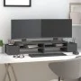 Soporte para monitor madera maciza de pino gris 100x27,5x15 cm de vidaXL, Bases y elevadores para ordenadores - Ref: Foro24-8...