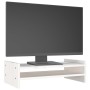Soporte de monitor madera maciza de pino blanco 50x27x15 cm de vidaXL, Bases y elevadores para ordenadores - Ref: Foro24-8140...