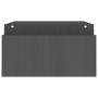 Soporte para monitor madera maciza de pino gris 100x27,5x15 cm de vidaXL, Bases y elevadores para ordenadores - Ref: Foro24-8...