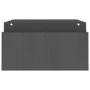Soporte para monitor madera maciza de pino gris 100x27,5x15 cm de vidaXL, Bases y elevadores para ordenadores - Ref: Foro24-8...