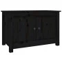 Armario zapatero de madera maciza de pino negro 70x38x45,5 cm de vidaXL, Zapateros y organizadores de calzado - Ref: Foro24-8...