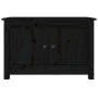 Armario zapatero de madera maciza de pino negro 70x38x45,5 cm de vidaXL, Zapateros y organizadores de calzado - Ref: Foro24-8...