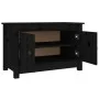 Armario zapatero de madera maciza de pino negro 70x38x45,5 cm de vidaXL, Zapateros y organizadores de calzado - Ref: Foro24-8...