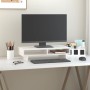 Soporte para monitor madera maciza de pino blanco 60x27x14 cm de vidaXL, Bases y elevadores para ordenadores - Ref: Foro24-81...