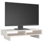 Soporte para monitor madera maciza de pino blanco 60x27x14 cm de vidaXL, Bases y elevadores para ordenadores - Ref: Foro24-81...