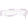 Soporte para monitor madera maciza de pino blanco 60x27x14 cm de vidaXL, Bases y elevadores para ordenadores - Ref: Foro24-81...
