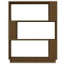 Estantería/divisor madera de pino marrón miel 80x25x101 cm de vidaXL, Librerías y estanterías - Ref: Foro24-814057, Precio: 4...