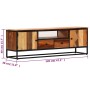 Mueble para TV de madera maciza reciclada 120x30x40 cm en Muebles TV | Comprar online en Foru.es