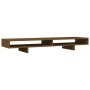 Soporte de monitor madera maciza pino marrón miel 100x27x14 cm de vidaXL, Bases y elevadores para ordenadores - Ref: Foro24-8...