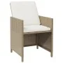 Set comedor de jardín 9 pzas con cojines ratán sintético beige de vidaXL, Conjuntos de jardín - Ref: Foro24-3095516, Precio: ...