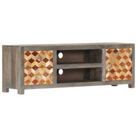 Mueble para TV de madera maciza reciclada gris 120x30x40 cm en Muebles TV | Comprar online en Foru.es