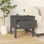 Mesa auxiliar 2 uds madera maciza de pino gris 50x50x49 cm de vidaXL, Mesas auxiliares - Ref: Foro24-813799, Precio: 60,16 €,...