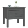 Mesa auxiliar 2 uds madera maciza de pino gris 50x50x49 cm de vidaXL, Mesas auxiliares - Ref: Foro24-813799, Precio: 60,16 €,...