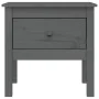Mesa auxiliar 2 uds madera maciza de pino gris 50x50x49 cm de vidaXL, Mesas auxiliares - Ref: Foro24-813799, Precio: 60,16 €,...