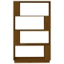 Estantería/divisor madera de pino marrón miel 80x25x132 cm de vidaXL, Librerías y estanterías - Ref: Foro24-814062, Precio: 7...